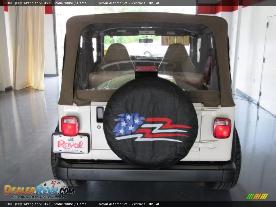 2000 Jeep Wrangler SE 4x4 Stone White / Camel Photo #5