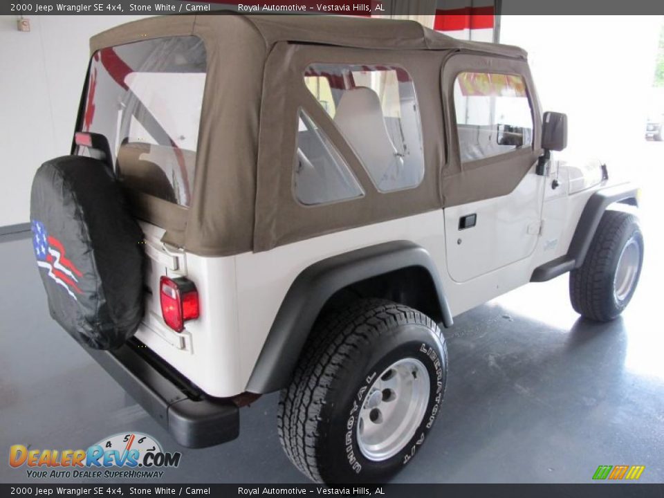 2000 Jeep Wrangler SE 4x4 Stone White / Camel Photo #6