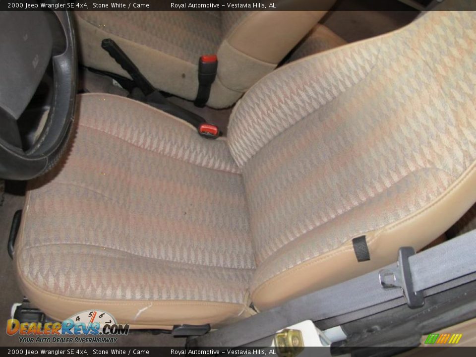 2000 Jeep Wrangler SE 4x4 Stone White / Camel Photo #13