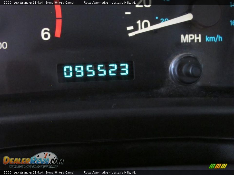 2000 Jeep Wrangler SE 4x4 Stone White / Camel Photo #15