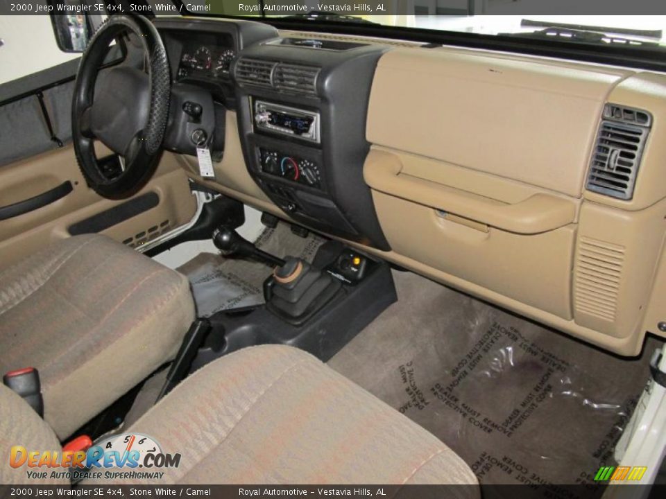 2000 Jeep Wrangler SE 4x4 Stone White / Camel Photo #20