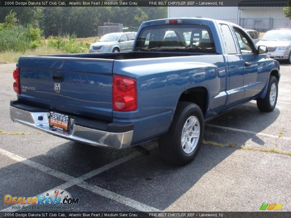 2006 Dodge Dakota SLT Club Cab Atlantic Blue Pearl / Medium Slate Gray Photo #4