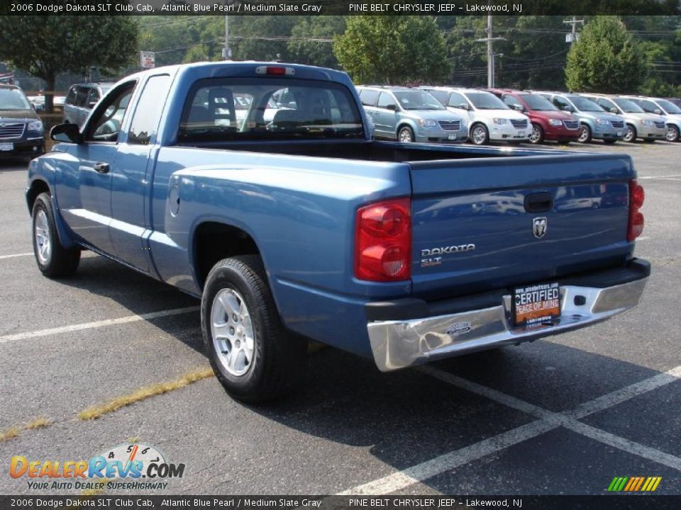 2006 Dodge Dakota SLT Club Cab Atlantic Blue Pearl / Medium Slate Gray Photo #6