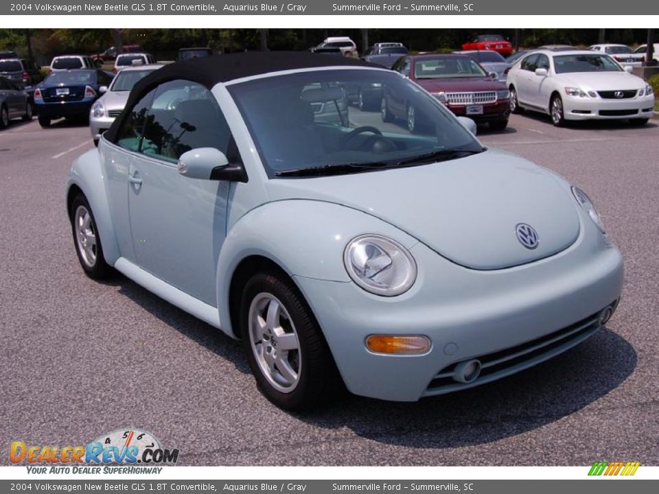 2004 Volkswagen New Beetle GLS 1.8T Convertible Aquarius Blue / Gray Photo #1