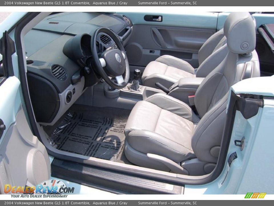 2004 Volkswagen New Beetle GLS 1.8T Convertible Aquarius Blue / Gray Photo #4