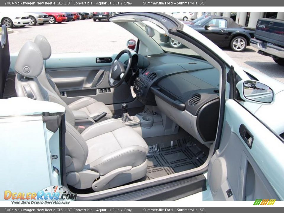 2004 Volkswagen New Beetle GLS 1.8T Convertible Aquarius Blue / Gray Photo #10