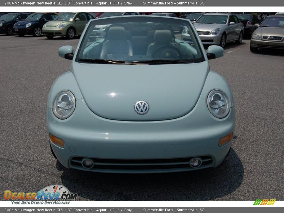 2004 Volkswagen New Beetle GLS 1.8T Convertible Aquarius Blue / Gray Photo #12