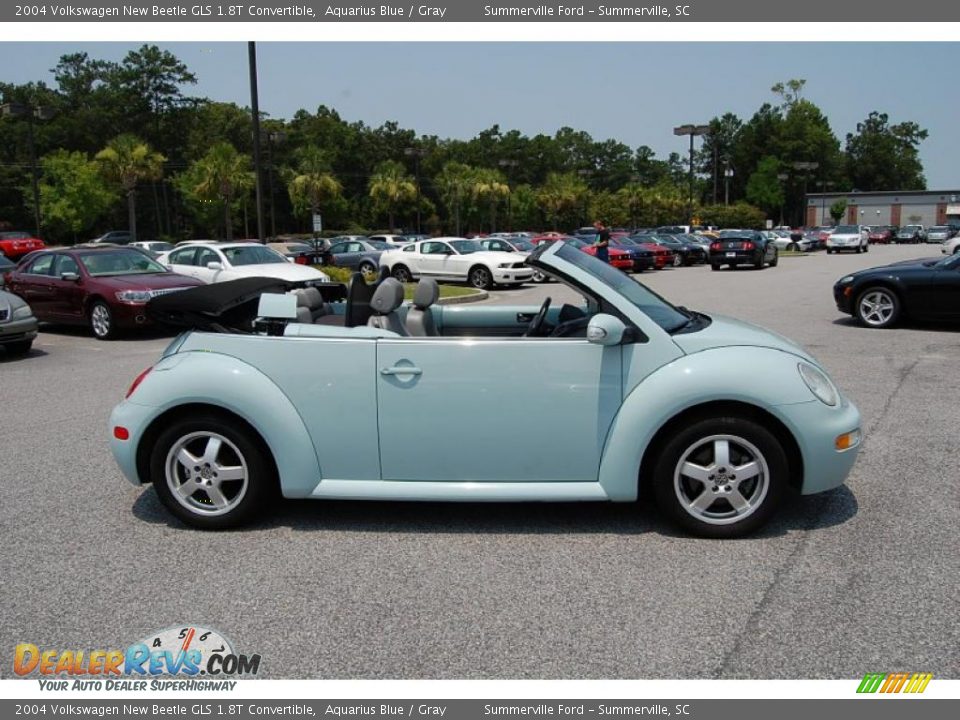 2004 Volkswagen New Beetle GLS 1.8T Convertible Aquarius Blue / Gray Photo #13