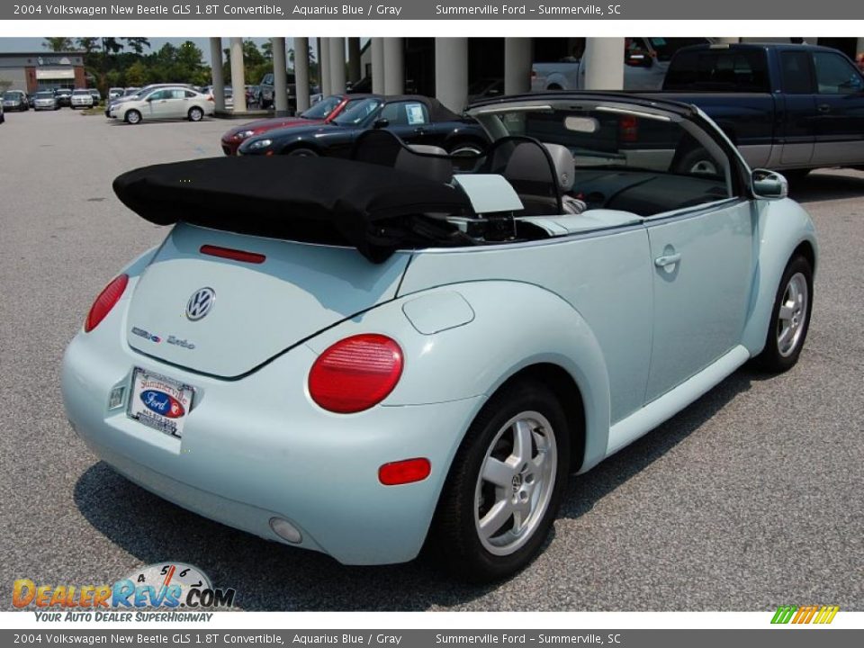 2004 Volkswagen New Beetle GLS 1.8T Convertible Aquarius Blue / Gray Photo #14