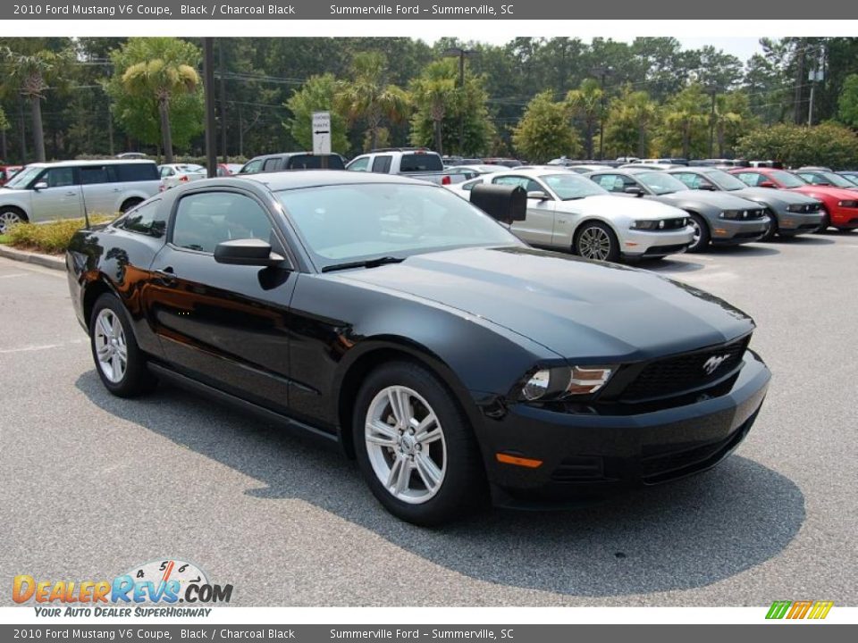 2010 Ford Mustang V6 Coupe Black / Charcoal Black Photo #1