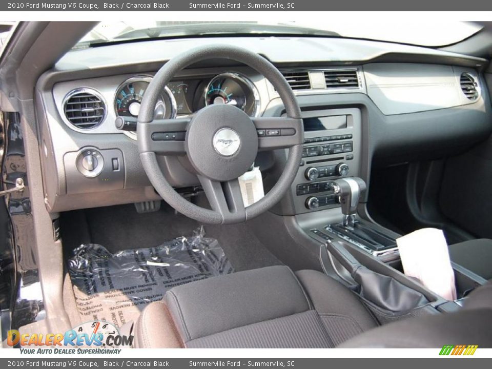 2010 Ford Mustang V6 Coupe Black / Charcoal Black Photo #3