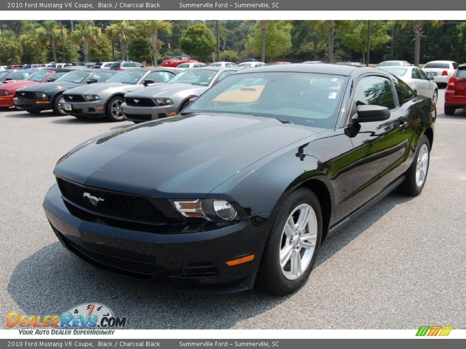 2010 Ford Mustang V6 Coupe Black / Charcoal Black Photo #10