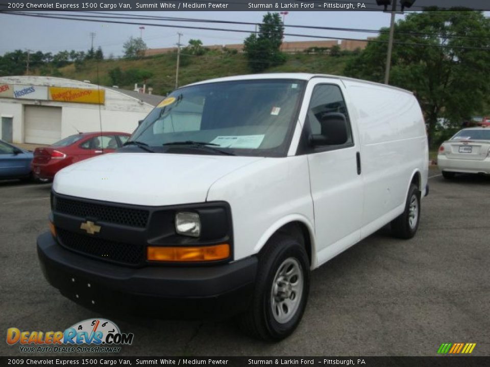 2009 Chevrolet Express 1500 Cargo Van Summit White / Medium Pewter Photo #10