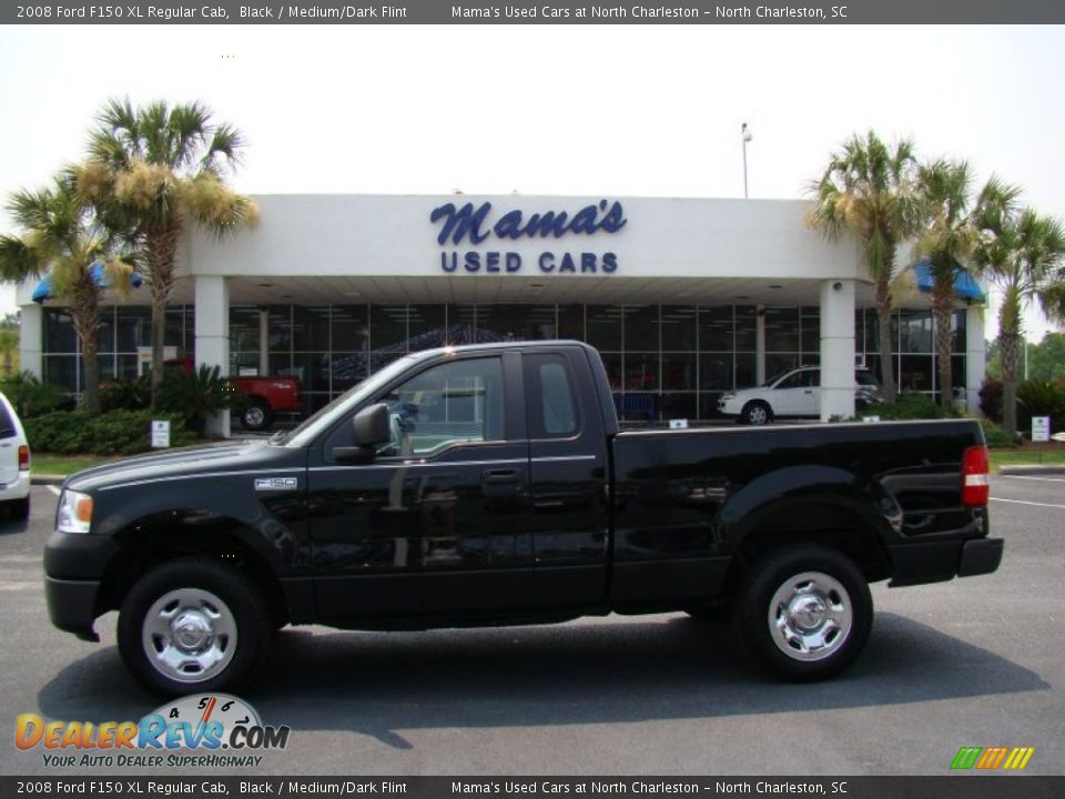 2008 Ford F150 XL Regular Cab Black / Medium/Dark Flint Photo #1