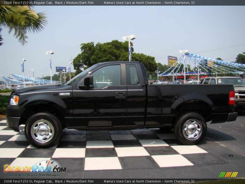 2008 Ford F150 XL Regular Cab Black / Medium/Dark Flint Photo #2