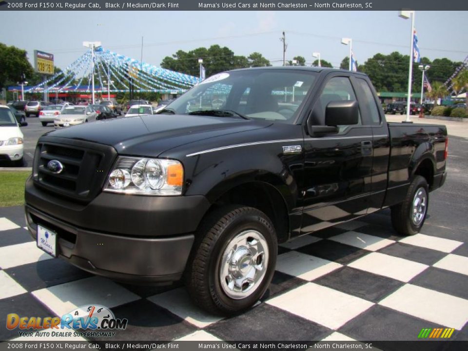 2008 Ford F150 XL Regular Cab Black / Medium/Dark Flint Photo #3