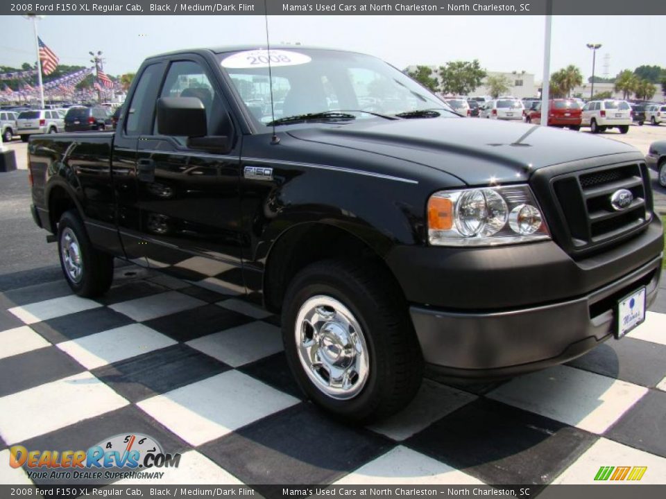 2008 Ford F150 XL Regular Cab Black / Medium/Dark Flint Photo #5