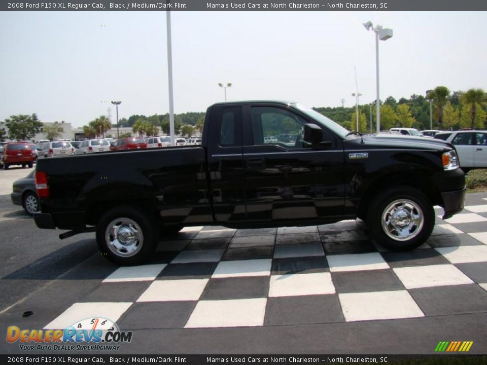2008 Ford F150 XL Regular Cab Black / Medium/Dark Flint Photo #6