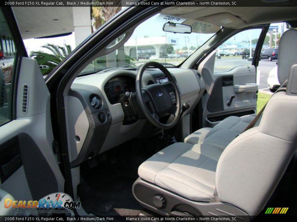 2008 Ford F150 XL Regular Cab Black / Medium/Dark Flint Photo #11