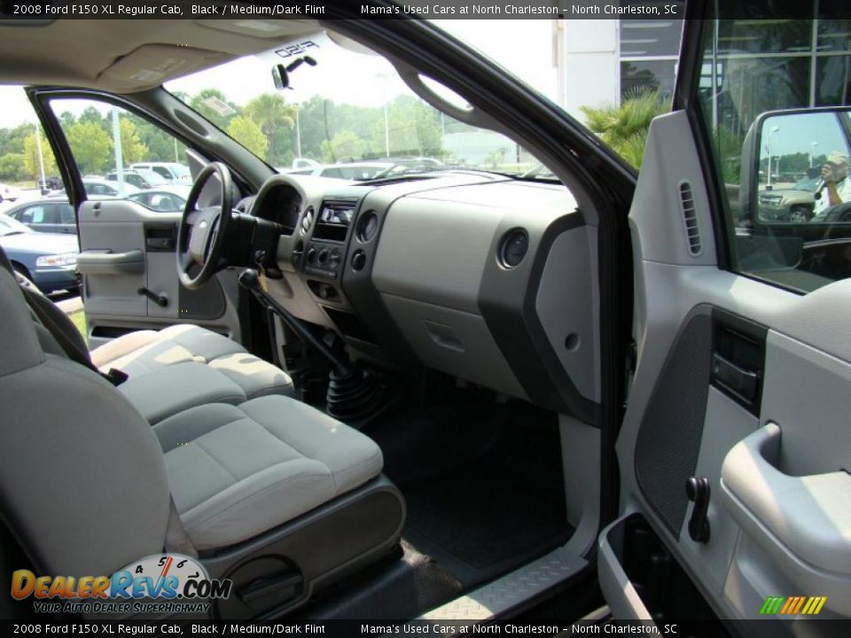 2008 Ford F150 XL Regular Cab Black / Medium/Dark Flint Photo #13
