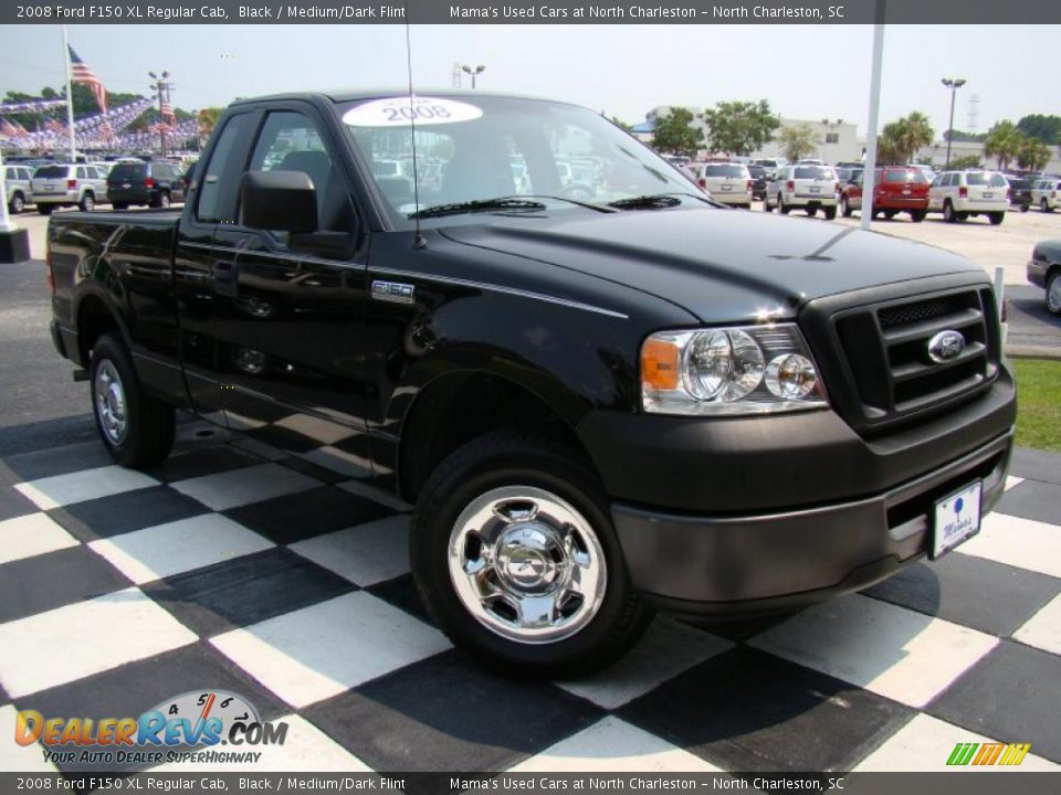 2008 Ford F150 XL Regular Cab Black / Medium/Dark Flint Photo #23