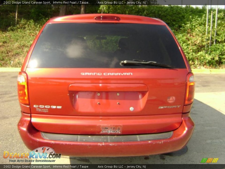 2002 Dodge Grand Caravan Sport Inferno Red Pearl / Taupe Photo #5