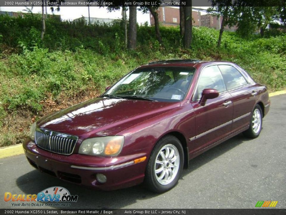 2002 Hyundai XG350 L Sedan Bordeaux Red Metallic / Beige Photo #1