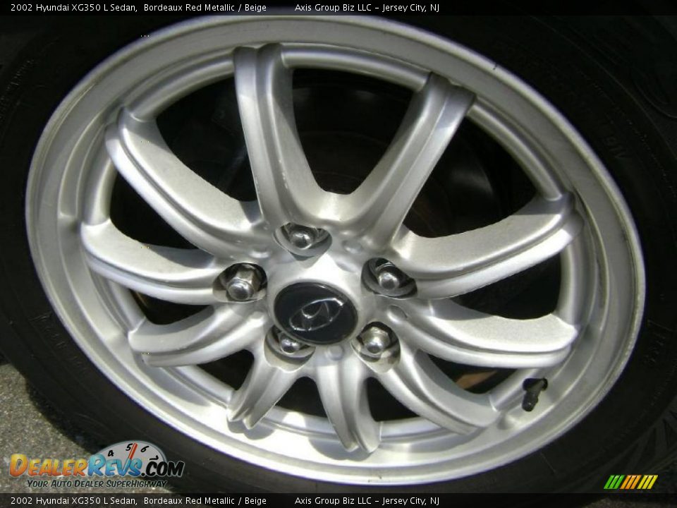 2002 Hyundai XG350 L Sedan Bordeaux Red Metallic / Beige Photo #5