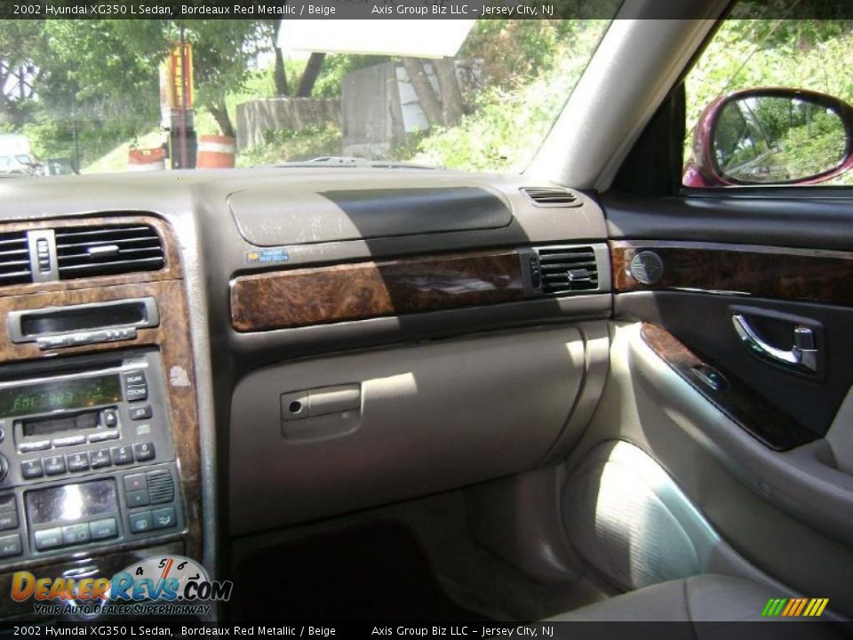2002 Hyundai XG350 L Sedan Bordeaux Red Metallic / Beige Photo #7