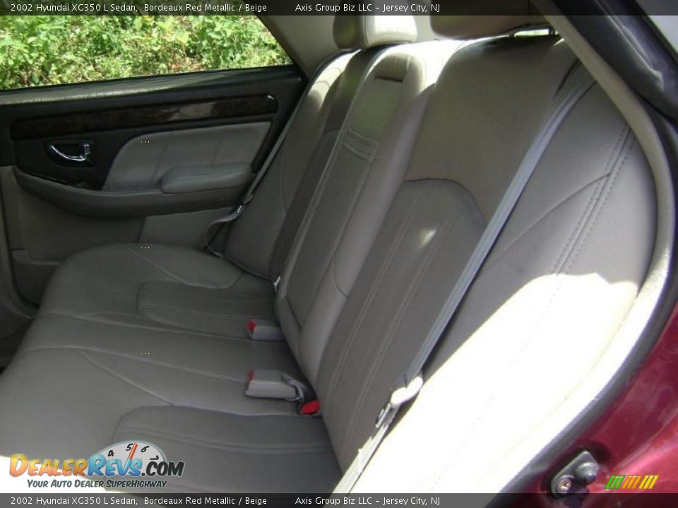 2002 Hyundai XG350 L Sedan Bordeaux Red Metallic / Beige Photo #8