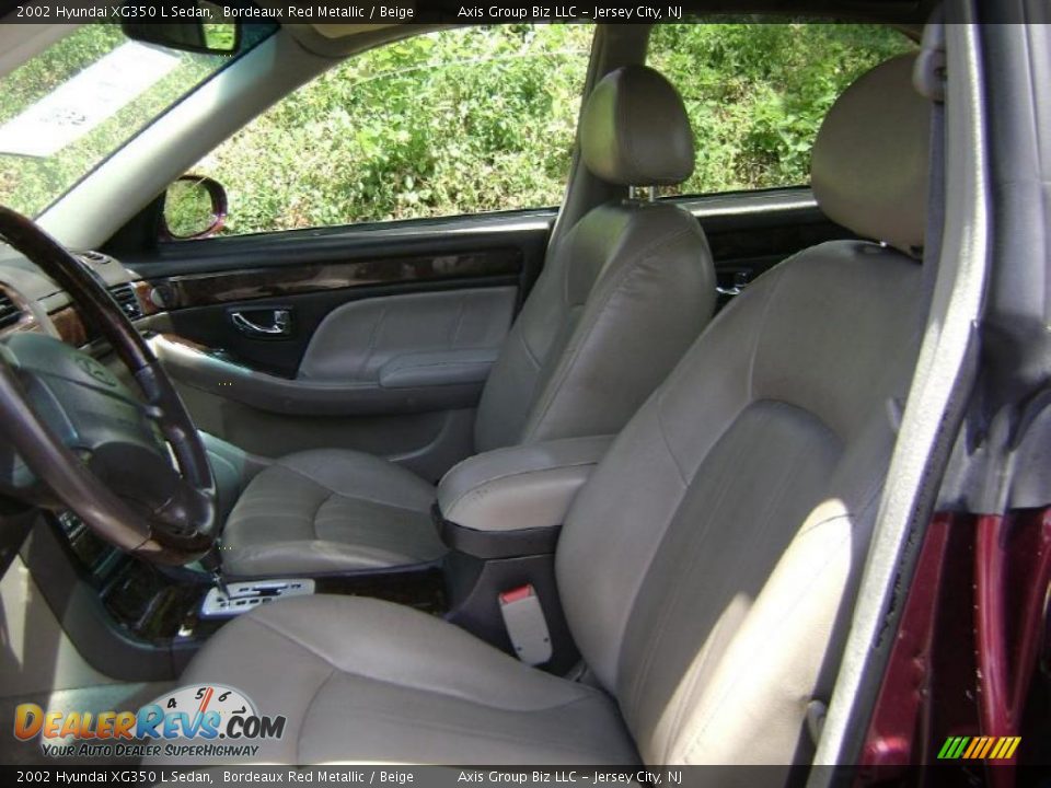 2002 Hyundai XG350 L Sedan Bordeaux Red Metallic / Beige Photo #9