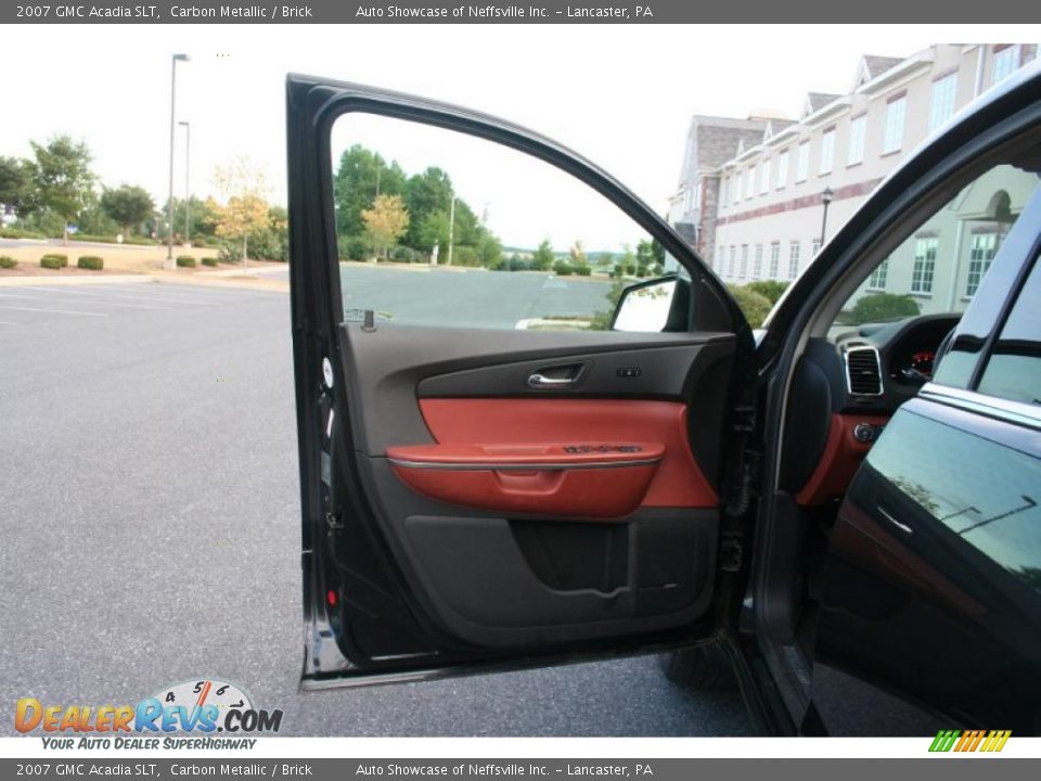 2007 GMC Acadia SLT Carbon Metallic / Brick Photo #13