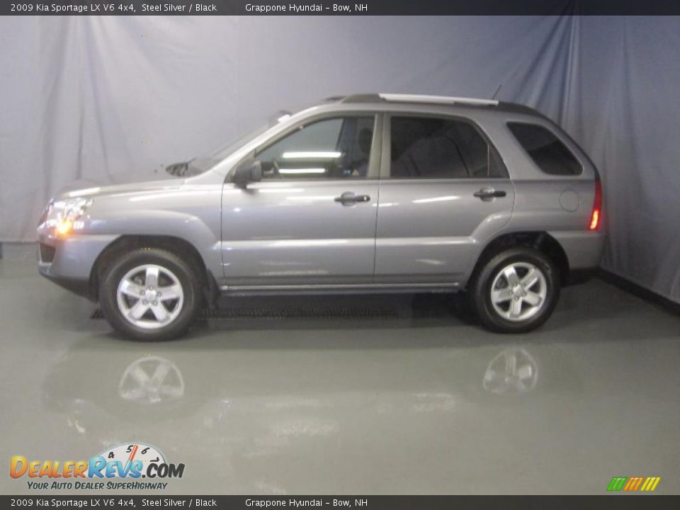 2009 Kia Sportage LX V6 4x4 Steel Silver / Black Photo #2