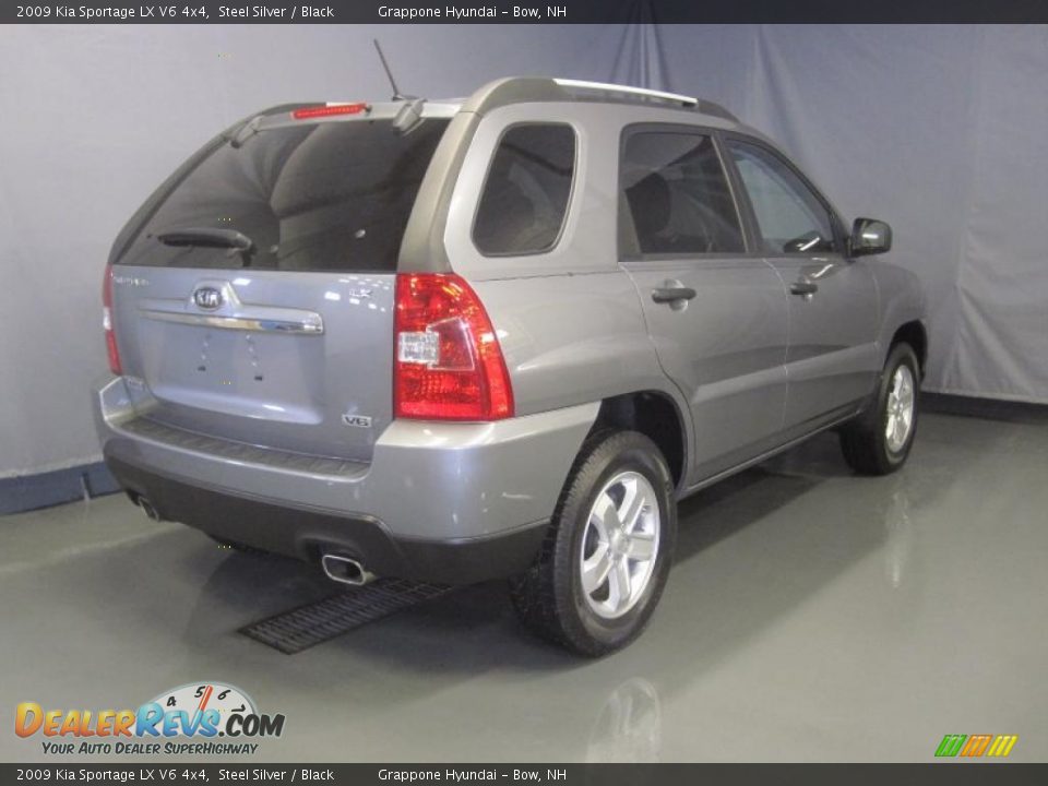2009 Kia Sportage LX V6 4x4 Steel Silver / Black Photo #3