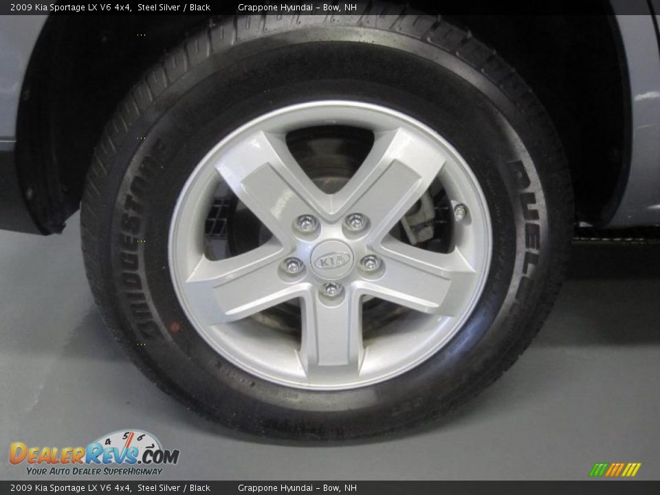 2009 Kia Sportage LX V6 4x4 Steel Silver / Black Photo #8