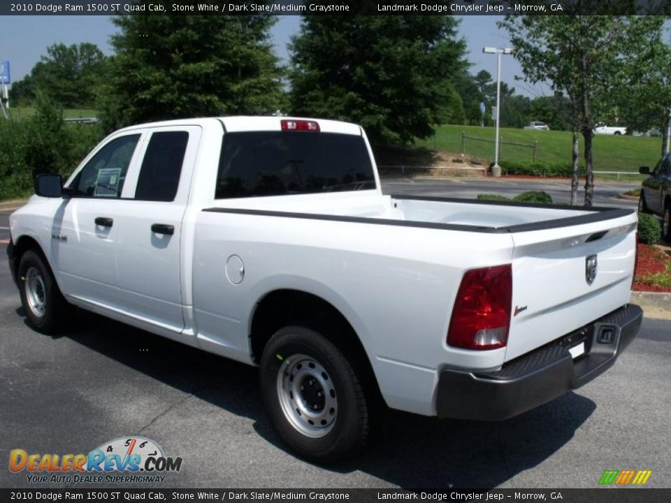2010 Dodge Ram 1500 ST Quad Cab Stone White / Dark Slate/Medium Graystone Photo #2