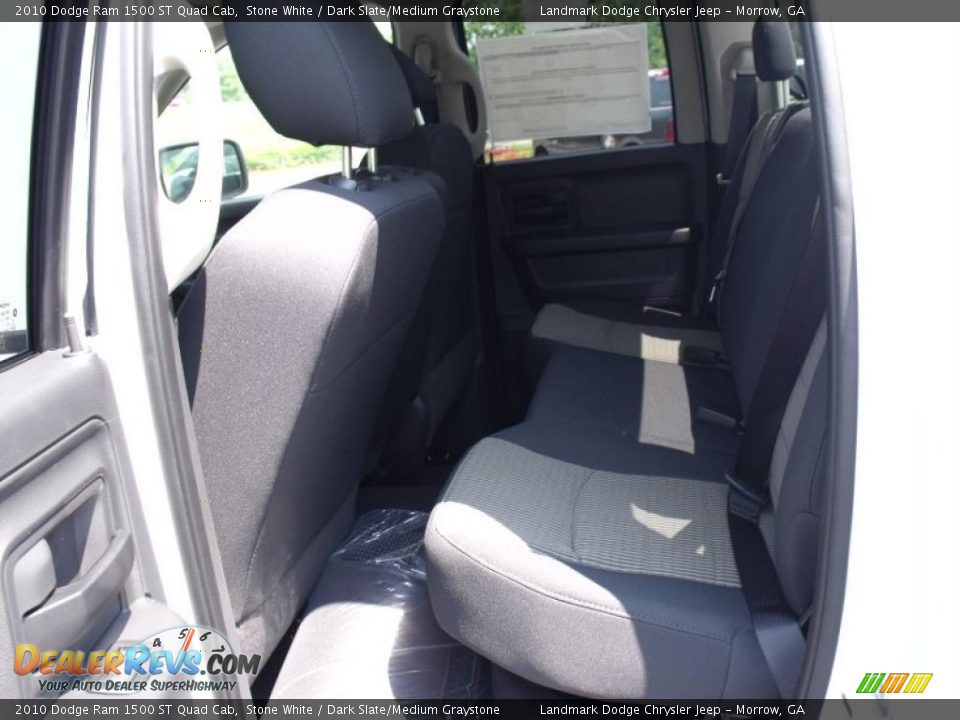 2010 Dodge Ram 1500 ST Quad Cab Stone White / Dark Slate/Medium Graystone Photo #7