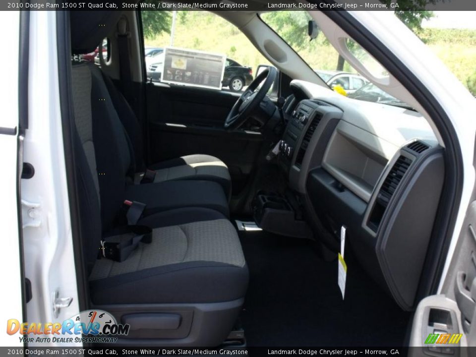 2010 Dodge Ram 1500 ST Quad Cab Stone White / Dark Slate/Medium Graystone Photo #8