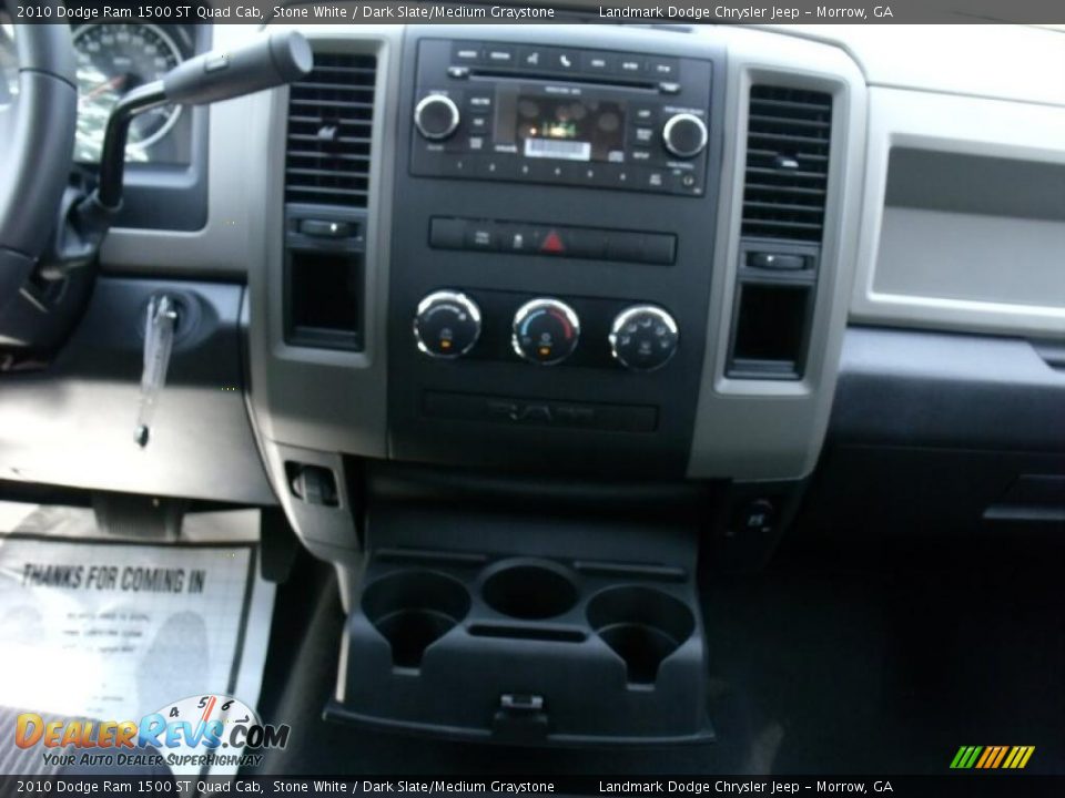 2010 Dodge Ram 1500 ST Quad Cab Stone White / Dark Slate/Medium Graystone Photo #9
