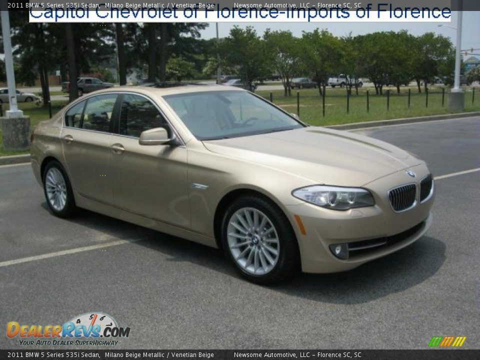 2011 BMW 5 Series 535i Sedan Milano Beige Metallic / Venetian Beige Photo #1