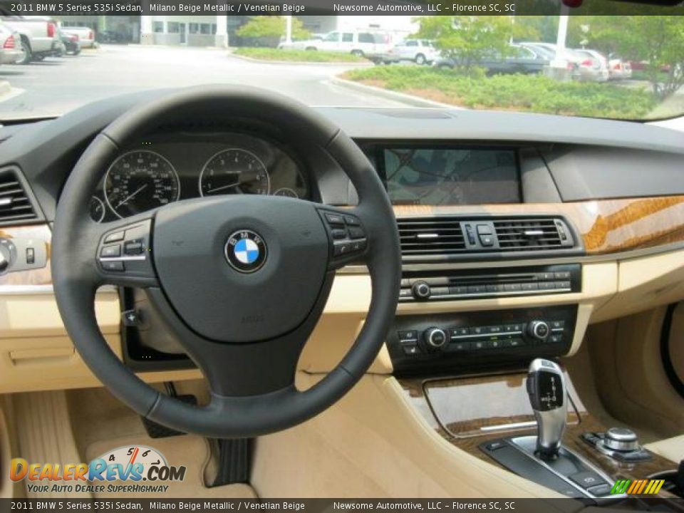 2011 BMW 5 Series 535i Sedan Milano Beige Metallic / Venetian Beige Photo #7