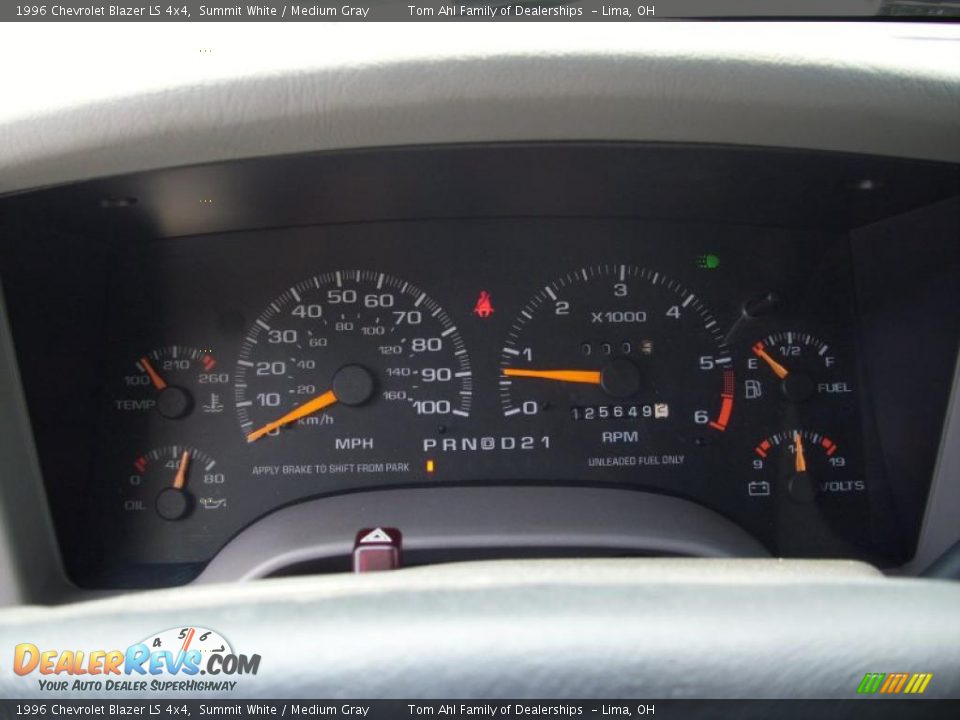 1996 Chevrolet Blazer LS 4x4 Summit White / Medium Gray Photo #5