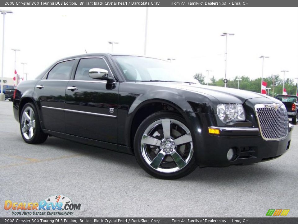 2008 Chrysler 300 Touring DUB Edition Brilliant Black Crystal Pearl / Dark Slate Gray Photo #1