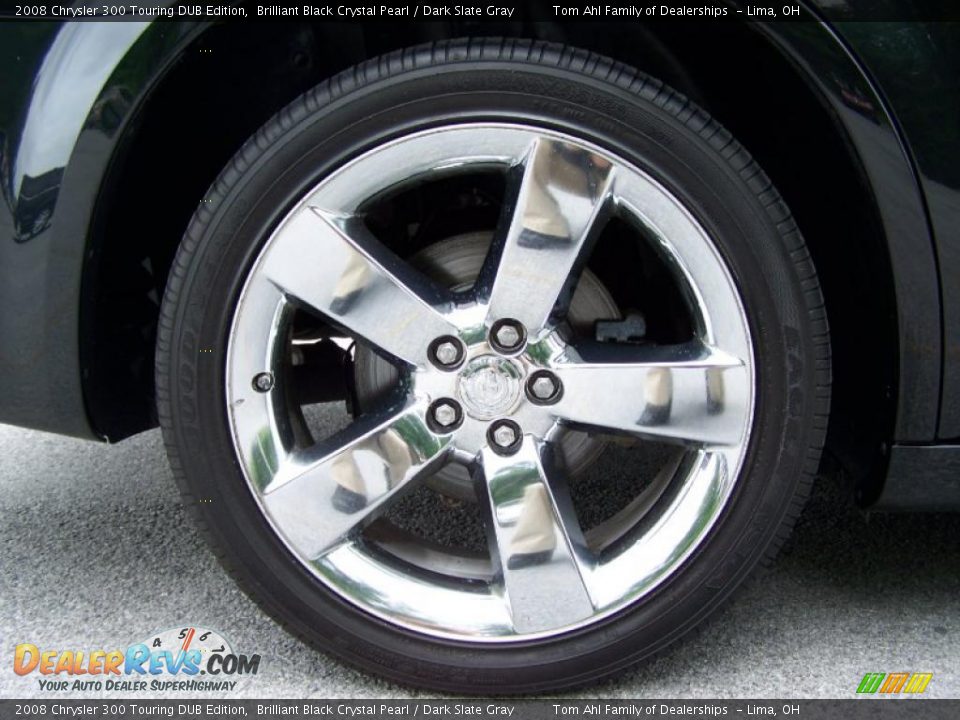2008 Chrysler 300 Touring DUB Edition Brilliant Black Crystal Pearl / Dark Slate Gray Photo #7