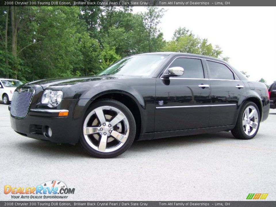 2008 Chrysler 300 Touring DUB Edition Brilliant Black Crystal Pearl / Dark Slate Gray Photo #8