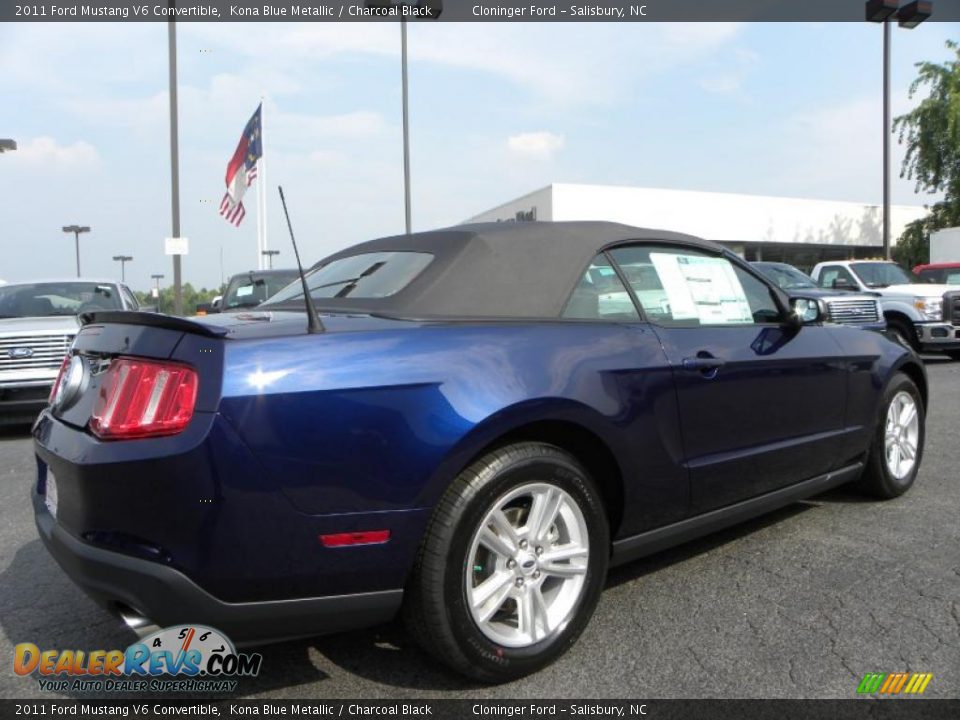2011 Ford Mustang V6 Convertible Kona Blue Metallic / Charcoal Black Photo #3