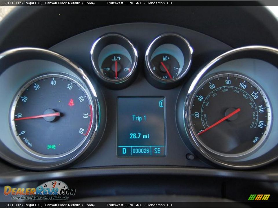 2011 Buick Regal CXL Carbon Black Metallic / Ebony Photo #13