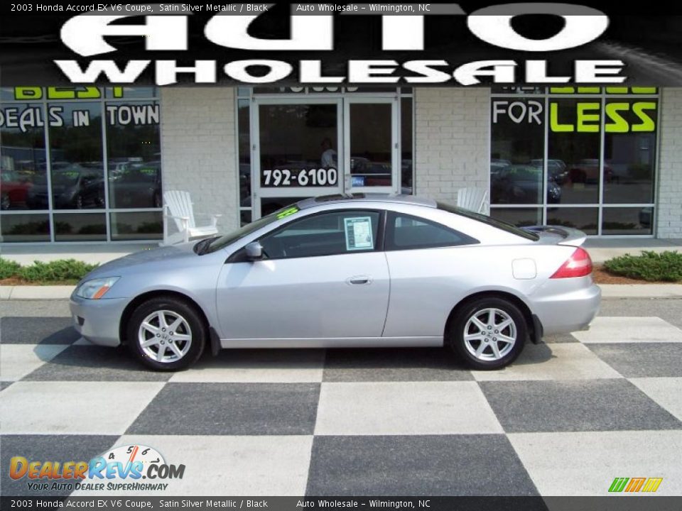 2003 Honda Accord EX V6 Coupe Satin Silver Metallic / Black Photo #1