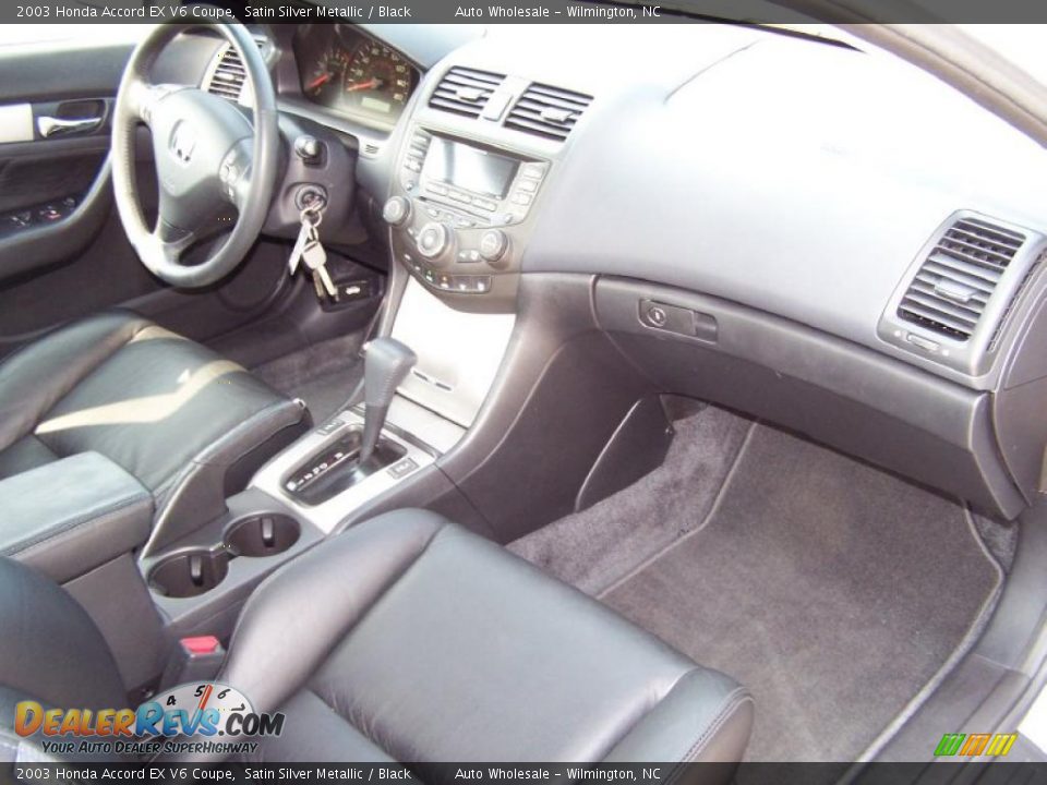 2003 Honda Accord EX V6 Coupe Satin Silver Metallic / Black Photo #7