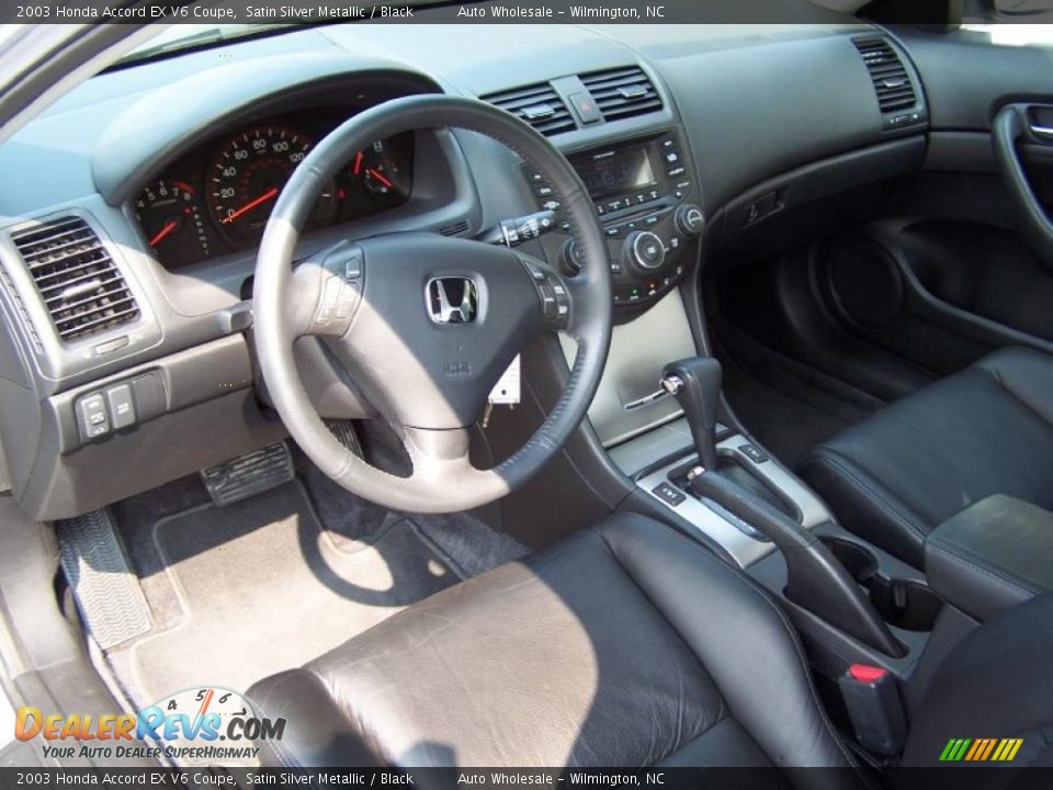 2003 Honda Accord EX V6 Coupe Satin Silver Metallic / Black Photo #9